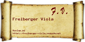 Freiberger Viola névjegykártya